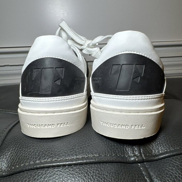 NWOT Thousand Fell Women’s White Black Laced Court Sneakers Size 7.5 - Picture 7 of 9